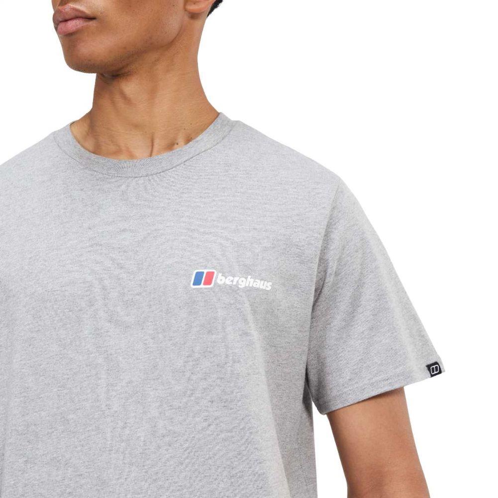 Berghaus Men's Class Logo Tee (Dark Grey) close up