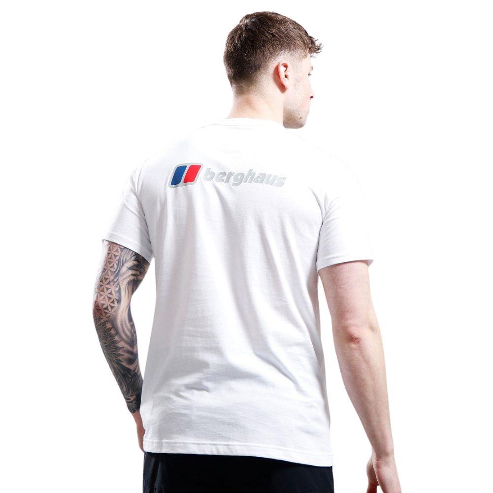 Berghaus Men's Front & Back T-Shirt (Pure White) model back
