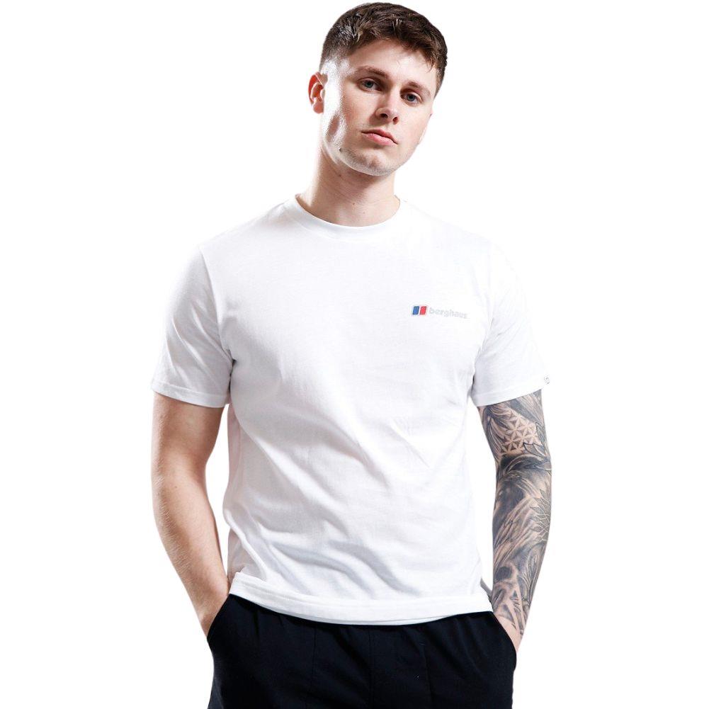 Berghaus Men's Front & Back T-Shirt (Pure White) model front