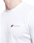 Berghaus Men's Front & Back T-Shirt (Pure White) close on model