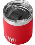 Yeti Rambler 10 oz (296 ml) Stackable Lowball (Rescue Red) top angle