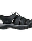 Keen Men's Newport Leather Sandal (Black/Steel Grey)