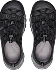 Keen Men's Newport Leather Sandal (Black/Steel Grey) top