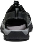 Keen Men's Newport Leather Sandal (Black/Steel Grey) back