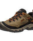 Keen Men's Targhee IV Waterproof Hiking Shoe (Sea Turtle/Roasted Pecan) left angle