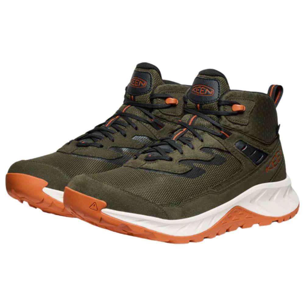 Keen Men's Hightrail Waterproof Hiking Boot (Forest Night/Gold Flame) pair