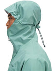 Berghaus Men's Deluge Pro 3.0 Waterproof Jacket (Green) side hood up