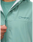 Berghaus Men's Deluge Pro 3.0 Waterproof Jacket (Green) ziper