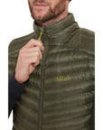 Rab Men's Cirrus Flex Insulated Vest (Light Khaki/Army) pull zipper