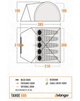 Vango Tahoe 500 - 5-Man Tent (Deep Blue) diagram
