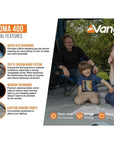 Vango Tacoma 400 Tent Package - 4-Man Tent with Footprint (Deep Blue)