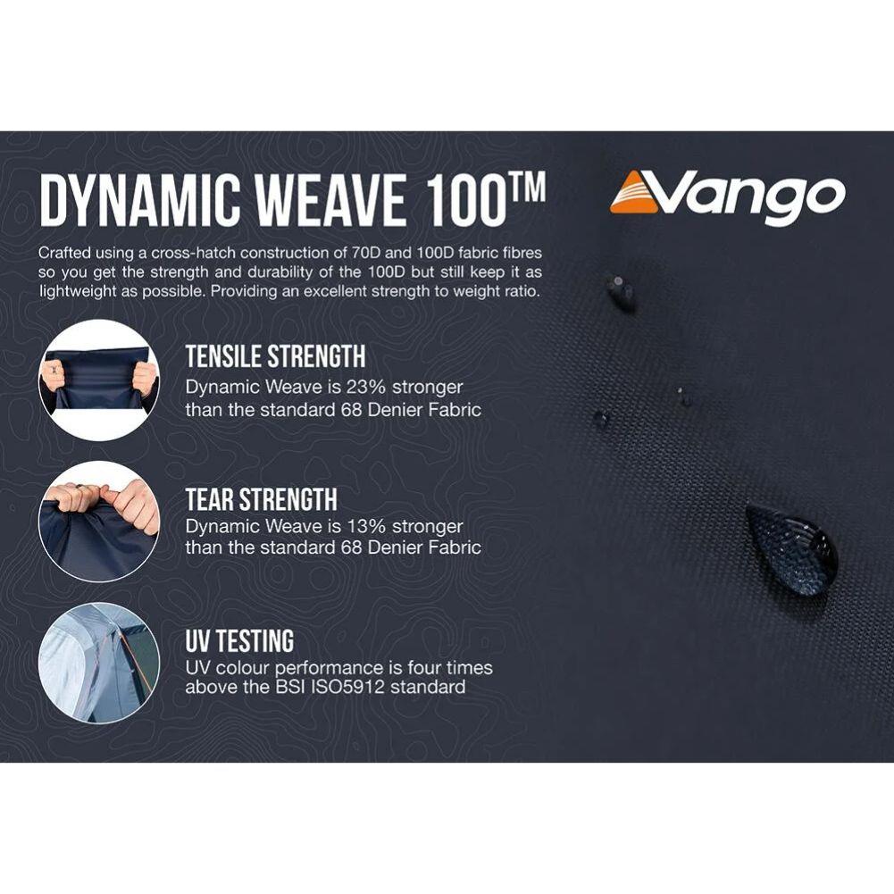 Vango Sierra 500 - 5-Man Tent (Deep Blue) weave