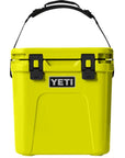 Yeti Roadie 24 Cool Box 2.0 (Firefly Yellow) front handle up