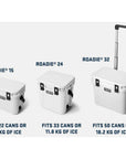 Yeti Roadie 24 Cool Box 2.0 (Big Sky Blue) measurements