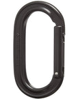 Black Diamond Oval Keylock Carabiner (Black) angle