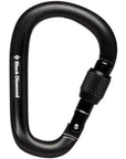 Black Diamaond Pearlock Screwgate Carabiner (Black)