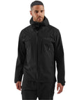 Rab Men's Downpour Mountain Waterproof Jacket (Black) model front