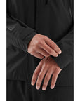 Rab Men's Downpour Mountain Waterproof Jacket (Black) hands