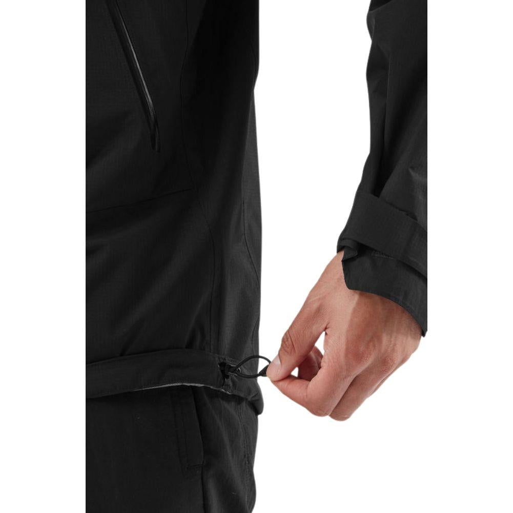 Rab Men's Downpour Mountain Waterproof Jacket (Black) pulley