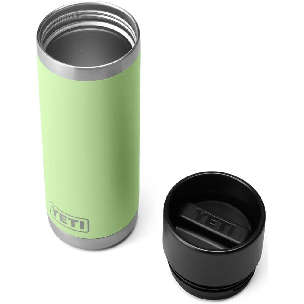 Yeti Rambler 18 OZ Bottle With Hotshot Cap (Key Lime) lid off