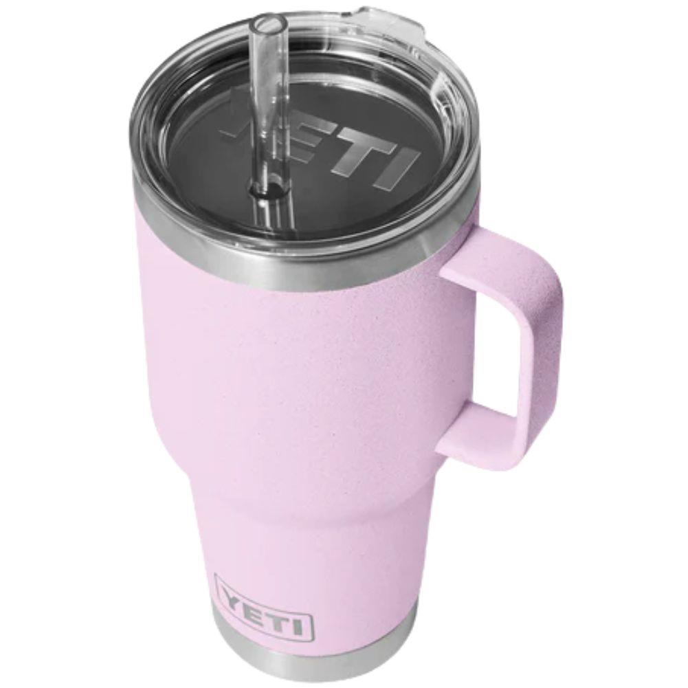 Yeti Rambler 35 OZ (994 ML) Straw Mug (Cherry Blossom) top angle