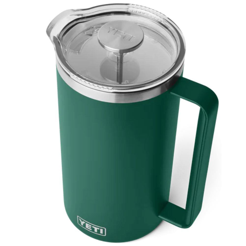 Yeti Rambler 64 oz French Press (Black Forest Green) yop angle