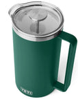 Yeti Rambler 64 oz French Press (Black Forest Green) yop angle