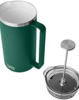 Yeti Rambler 64 oz French Press (Black Forest Green) lid off