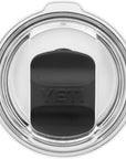 Yeti Rambler 10 oz (296 ml) Wine Tumbler (Black Forest Green) lid