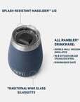 Yeti Rambler 10 oz (296 ml) Wine Tumbler (Black Forest Green)