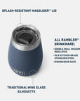 Yeti Rambler 10 oz (296 ml) Wine Tumbler (Cherry Blossom)