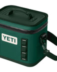 Yeti Hopper Flip 8 Soft Cooler (Black Forest Green) closed lid