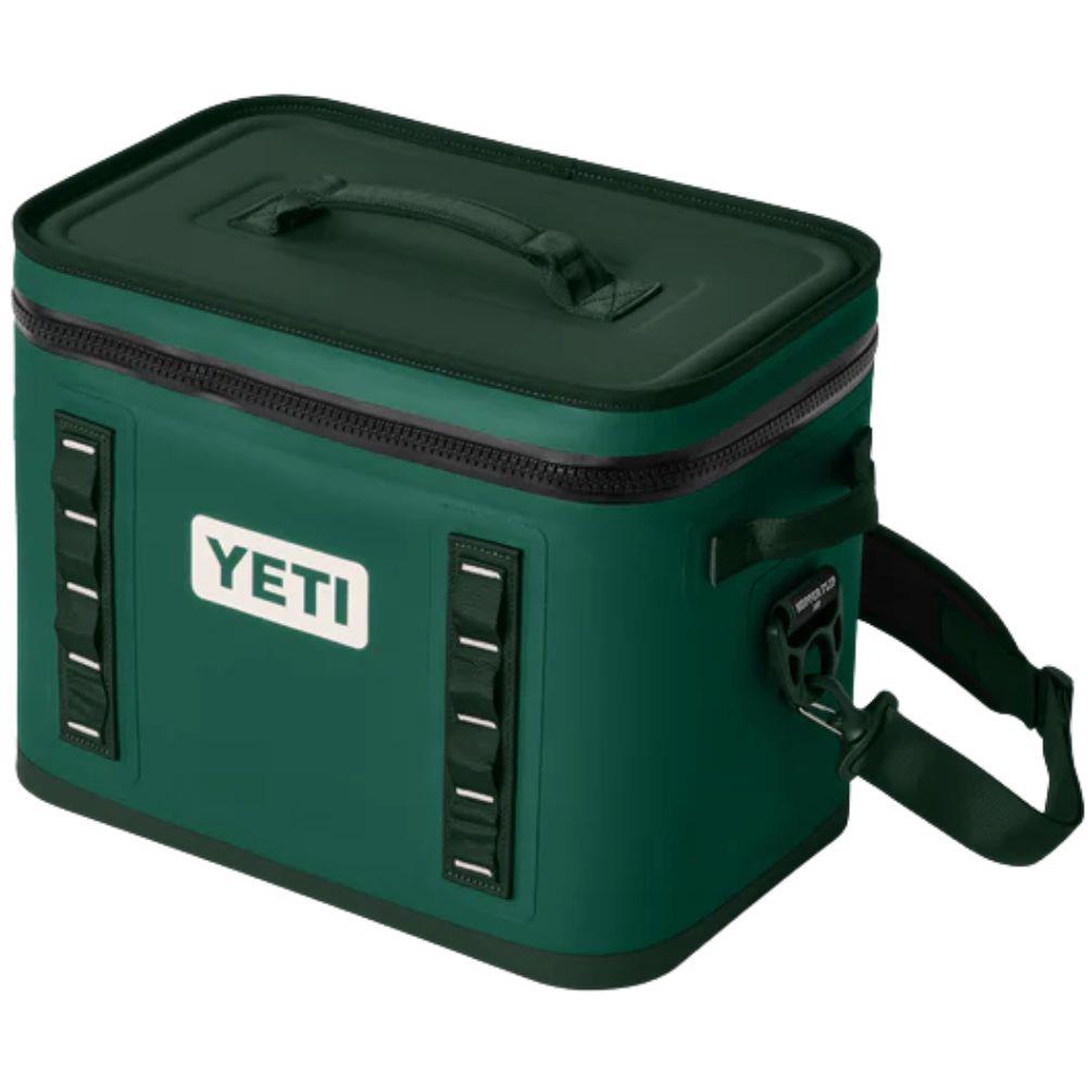 Yeti Hopper Flip 18 Cool Bag (Black Forest Green) closed lid