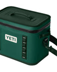 Yeti Hopper Flip 18 Cool Bag (Black Forest Green) closed lid
