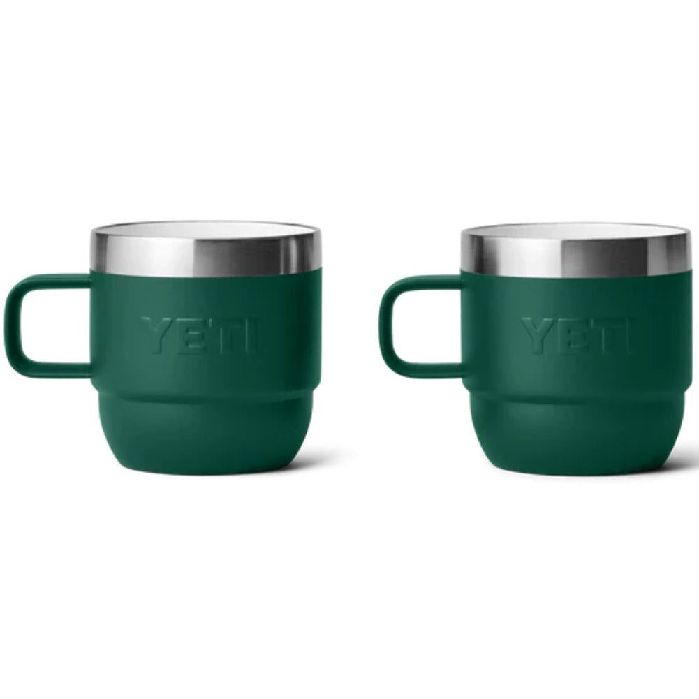 YETI Rambler 6 OZ Stackable Mug 2 Pack (Black Forest Green) back