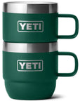 YETI Rambler 6 OZ Stackable Mug 2 Pack (Black Forest Green) stacked