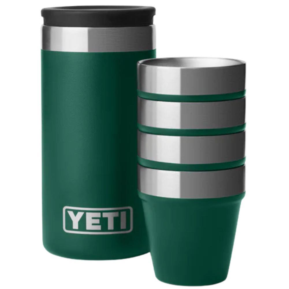 Yeti Shot Glasses With Case (Black Forest Green)