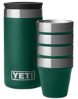 Yeti Shot Glasses With Case (Black Forest Green)
