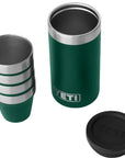 Yeti Shot Glasses With Case (Black Forest Green) disassemble