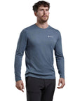 Montane Men's Dart Long Sleeve T-Shirt (Stone Blue) model front