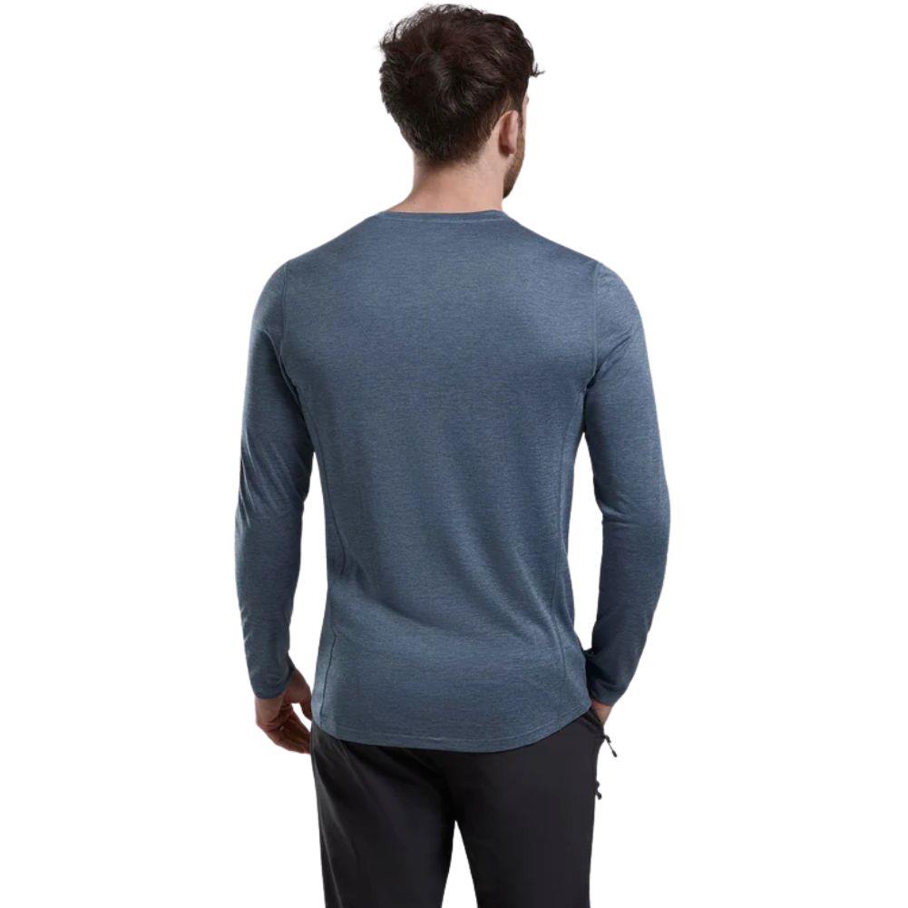 Montane Men's Dart Long Sleeve T-Shirt (Stone Blue) model back