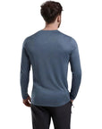 Montane Men's Dart Long Sleeve T-Shirt (Stone Blue) model back