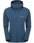 Rab Women's Borealis Hooded Softshell Jacket (Tempest Blue)