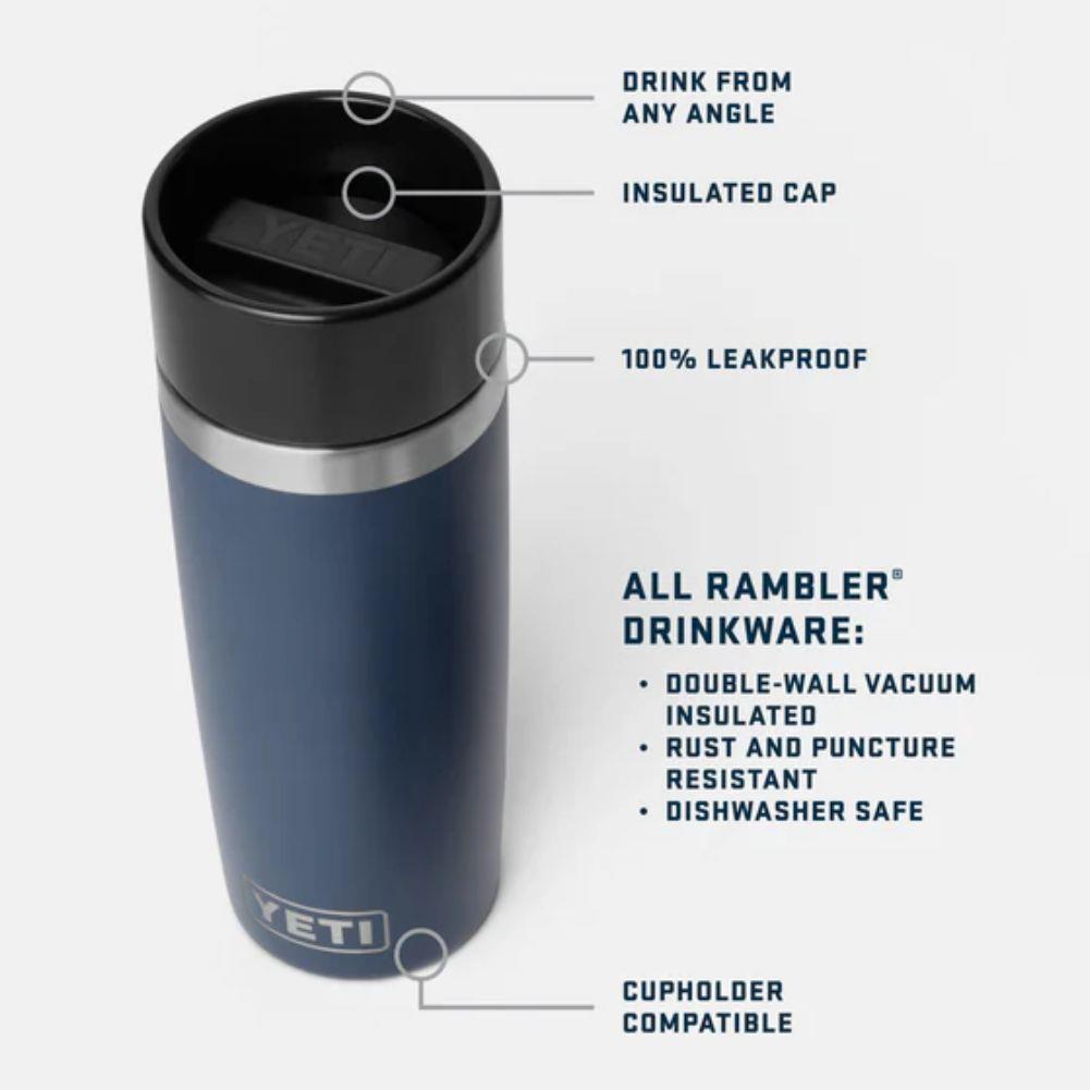 Yeti Rambler 16 oz (473 ml) Travel Bottle/Commuter Cap (Black) info
