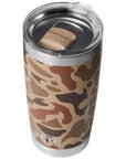 Yeti Rambler 20 oz (591 ml) Tumbler (Wetlands Camo) top angle