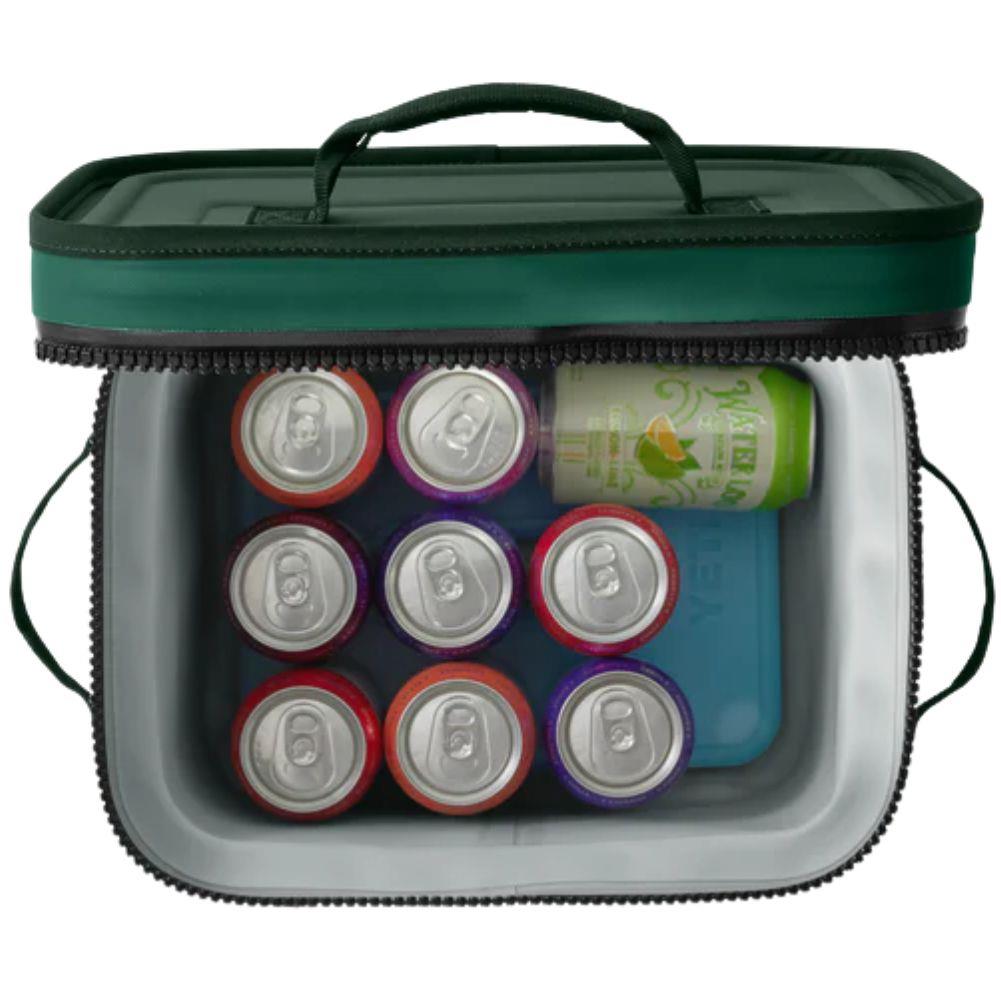 Yeti Hopper Flip 12 Soft Cooler (Black Forest Green) cans