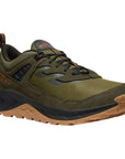 Keen Men’s Hightrail Waterproof Hiking Shoe (Winter Moss/Gold Flame) angle right