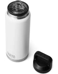 Yeti Rambler 36 oz (1065 ml) Bottle With Chug Cap (White) lid off