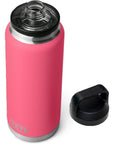 Yeti Rambler 36 oz (1065 ml) Bottle With Chug Cap (Tropical Pink) lid off