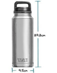 Yeti Rambler 36 oz (1065 ml) Bottle With Chug Cap (Tropical Pink) size